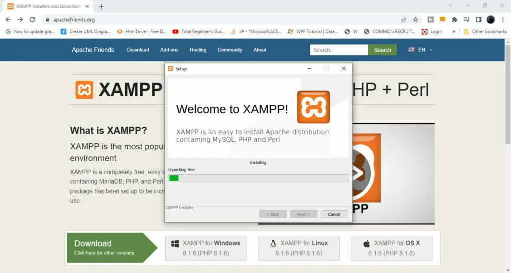 install xampp